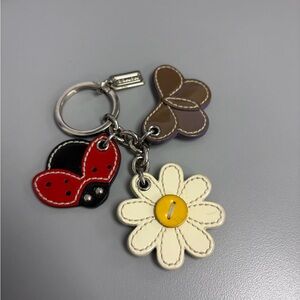 Rare Coach Butterfly, Flower and Ladybug Keychain